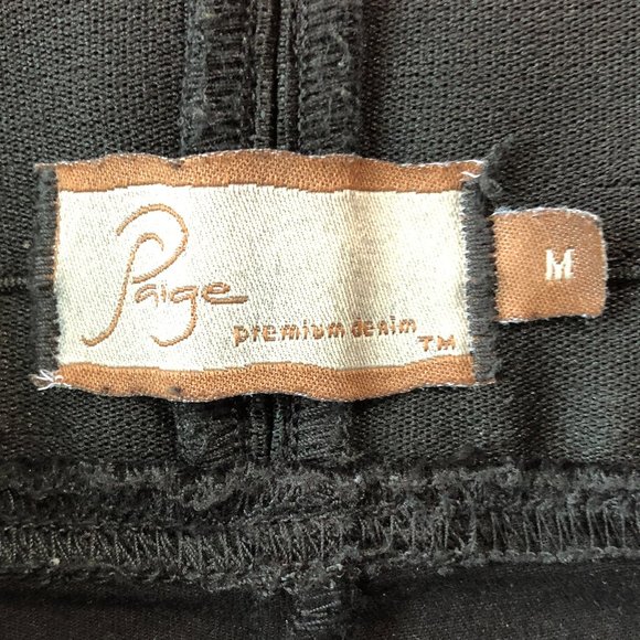 PAIGE Black Glam Rock Pull-On Leggings M - Picture 9 of 15